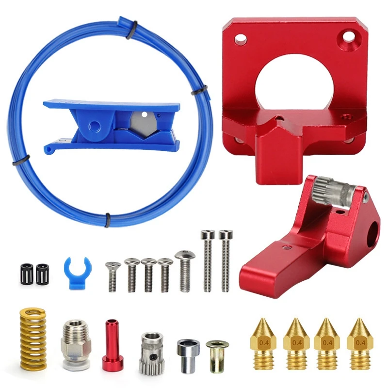 3D Printer Accessories Double Pulley MK8 Extruder Feeding Tube Kit with Brass 0.4mm Nozzle for CR10 PRO Ender 3 Series
3D Printer Accessories Double Pulley MK8 Extruder Feeding Tube Kit with Brass 0.4mm Nozzle for CR10 PRO Ender 3 Series
