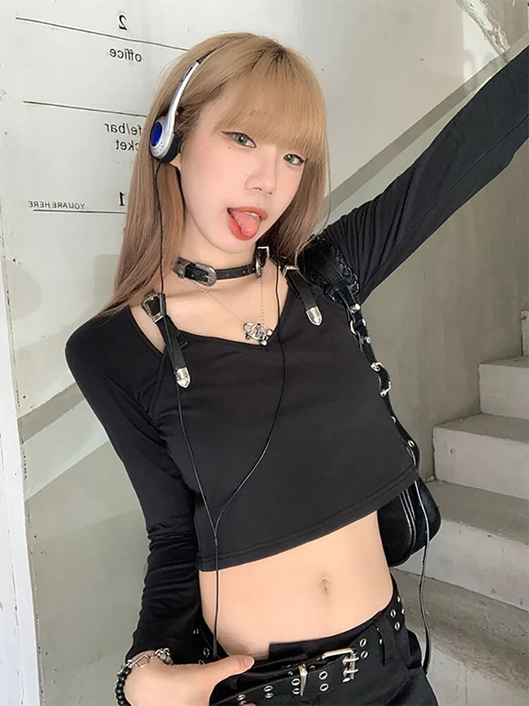 Y2k Vintage T Shirt Women Long Sleeve Autumn Hollow Out Crop Tops Black Hip Hop Tee Shirt Femme Grunge Aesthetic Tops
Y2k Vintage T Shirt Women Long Sleeve Autumn Hollow Out Crop Tops Black Hip Hop Tee Shirt Femme Grunge Aesthetic Tops