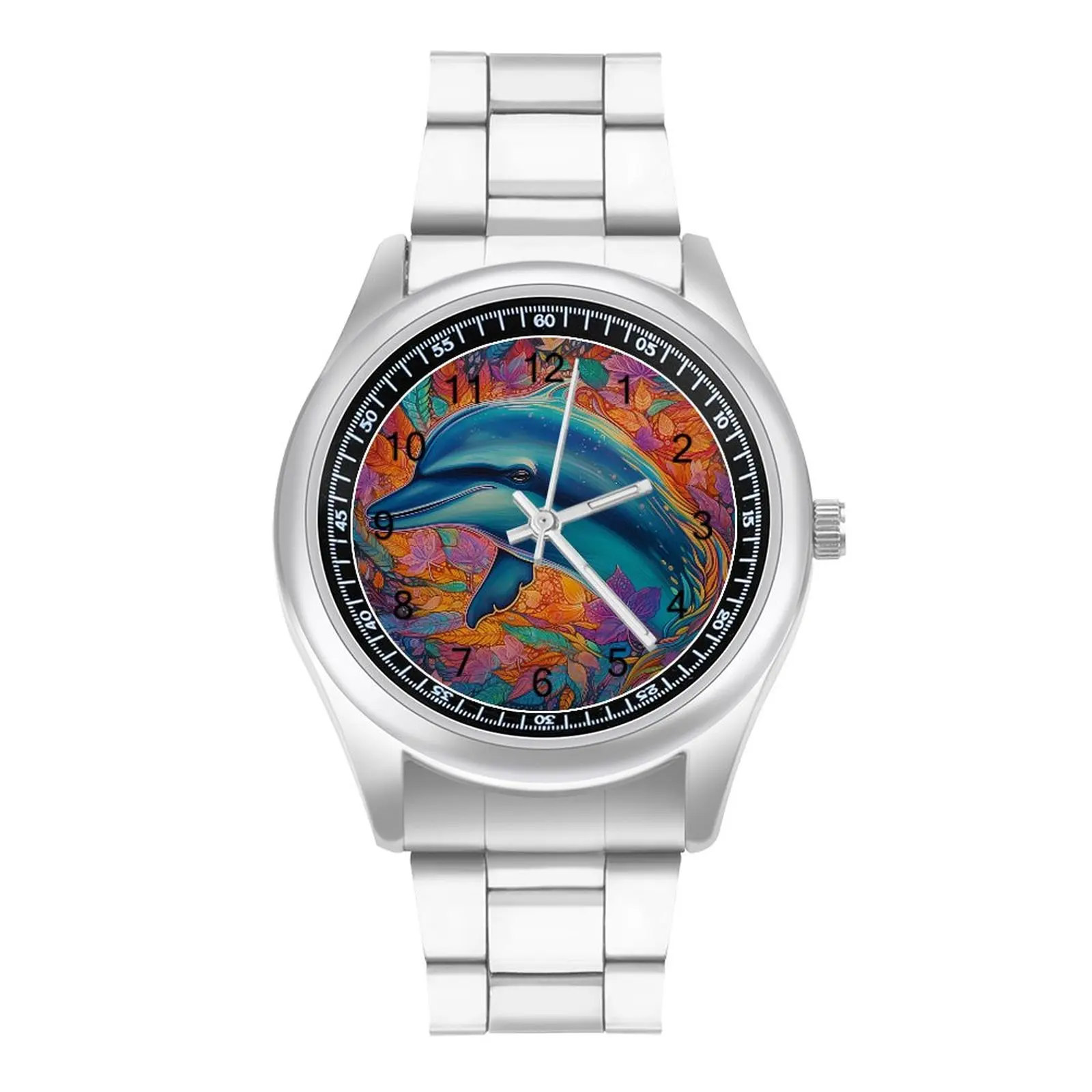 

Dolphin Quartz Watch Vivid Colorful Painting Photo Modern Wrist Watch Stainless Hit Sales Sports Teens Wristwatch