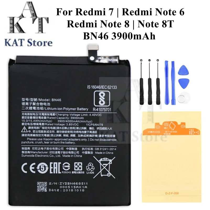 Мобильный телефон Литий-полимерный аккумулятор для Xiaomi Redmi 7 Note 6 8 8T BN46 3900 мАч, Аккумуляторный аккумулятор, запасные части, замена
Мобильный телефон Литий-полимерный аккумулятор для Xiaomi Redmi 7 Note 6 8 8T BN46 3900 мАч, Аккумуляторный аккумулятор, запасные части, замена