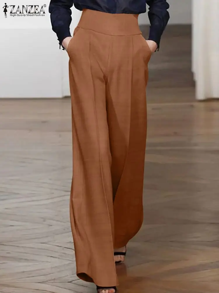 ZANZEA Women Spring High Waist Long Pants Femme Fashion Casual Holiday Loose Palazzo Side Pockets Ladies Solid Wide Leg Trousers
ZANZEA Women Spring High Waist Long Pants Femme Fashion Casual Holiday Loose Palazzo Side Pockets Ladies Solid Wide Leg Trousers