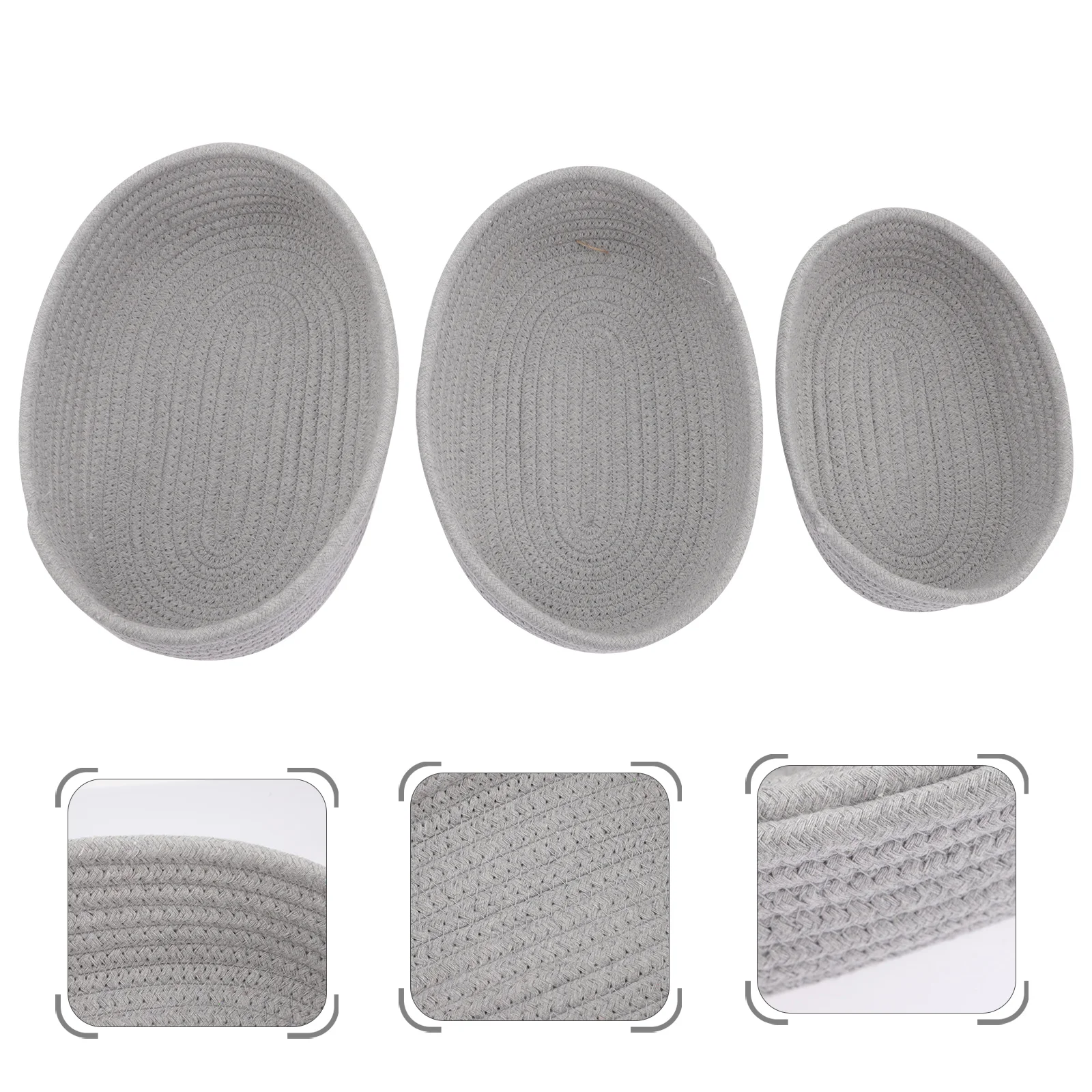 3pcs Woven Storage Basket Cotton Rope Sundries Storage Organizer Nursery Storage Baskets
3pcs Woven Storage Basket Cotton Rope Sundries Storage Organizer Nursery Storage Baskets