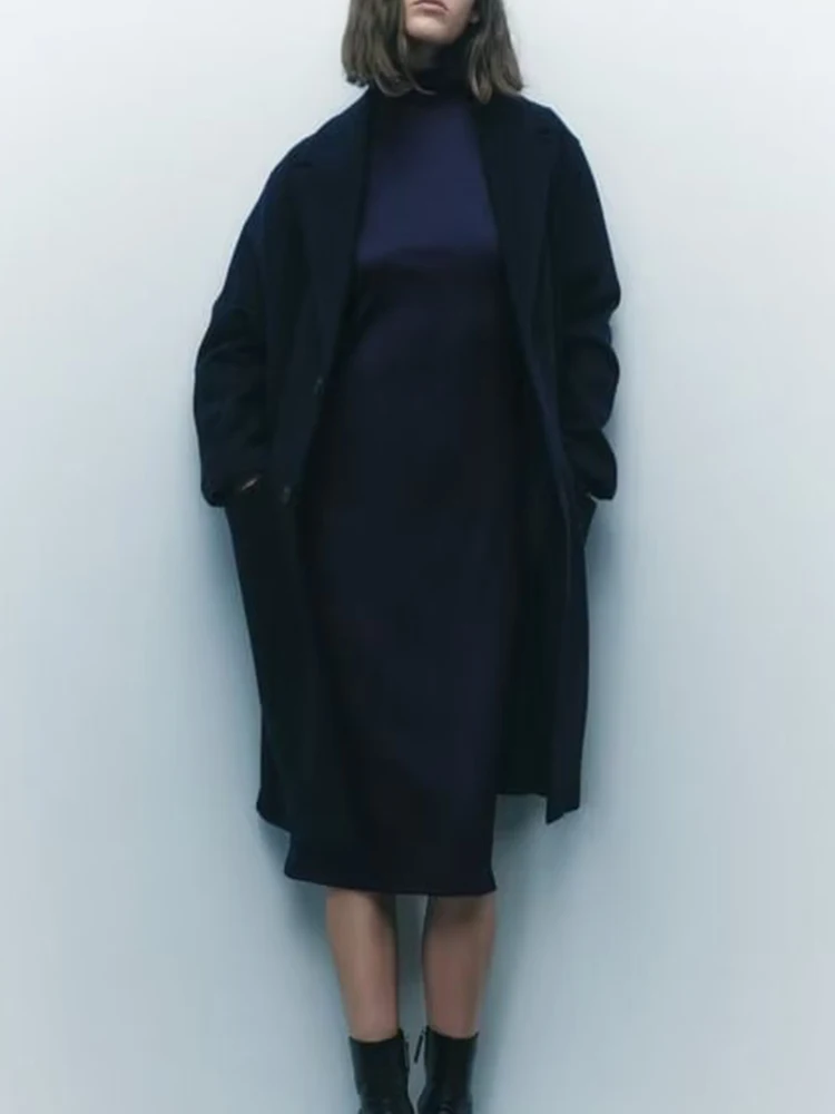 TRAF Winter New Women Black Long Wool Coat Solid Long Sleeve Elegant Outerwear Ladies Fashion Casual Overcoat 2022 XX9014
TRAF Winter New Women Black Long Wool Coat Solid Long Sleeve Elegant Outerwear Ladies Fashion Casual Overcoat 2022 XX9014