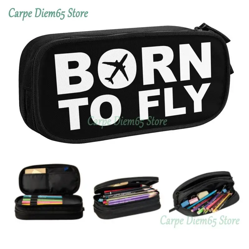 Born To Fly Flight Pilot Cute Pencil Cases Girls Boys Big Capacity Aviation Airplane Aviator Gift Pencil Box Students Stationery
Born To Fly Flight Pilot Cute Pencil Cases Girls Boys Big Capacity Aviation Airplane Aviator Gift Pencil Box Students Stationery