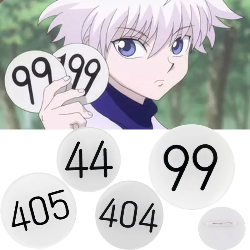 Hunter X Hunter Hisoka Testing Pin Badge Cosplay Anime Badges Kurapika Killua Hisoka Number Brooch Pins Cosplay Accessories
Hunter X Hunter Hisoka Testing Pin Badge Cosplay Anime Badges Kurapika Killua Hisoka Number Brooch Pins Cosplay Accessories