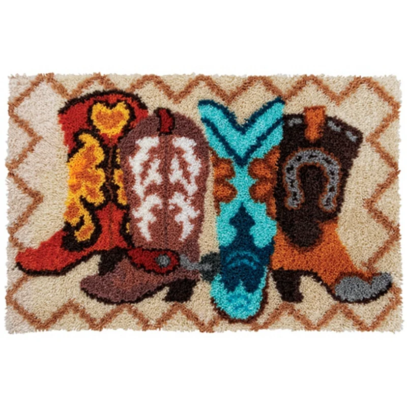 Latch Hook Kits DIY Crochet Yarn Kits,Boots Carpet Embroidery Hook Rug Kit Needlework Sets Cushion For Kids Or Adults
Latch Hook Kits DIY Crochet Yarn Kits,Boots Carpet Embroidery Hook Rug Kit Needlework Sets Cushion For Kids Or Adults