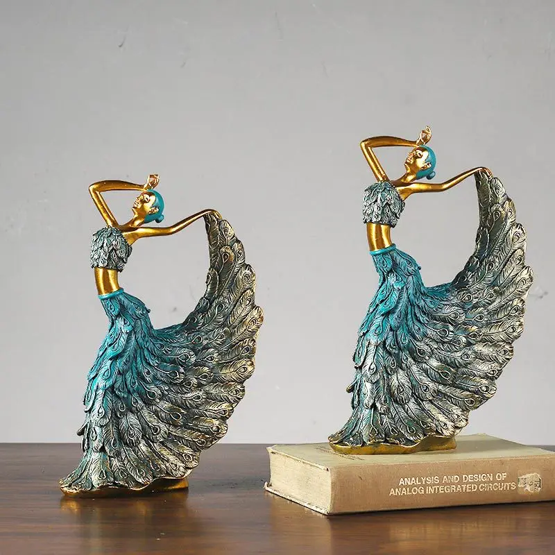 Vintage Dancer Statue and Sculpture Decoration Resin Peacock Dancer Beauty Statue Table Center Decoration Home Gift 30x20cm
Vintage Dancer Statue and Sculpture Decoration Resin Peacock Dancer Beauty Statue Table Center Decoration Home Gift 30x20cm