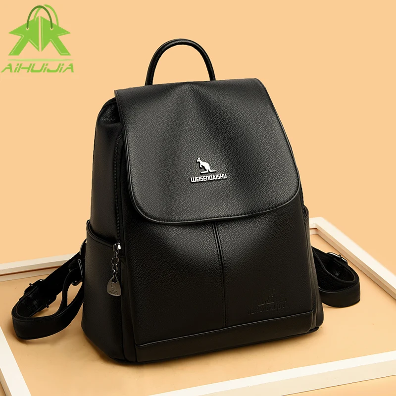 High Quality Pu Leather Female Backpacks New Casual Daypack Vintage Solid Color Backpack School Bags for Girls Mochila Rucksack
High Quality Pu Leather Female Backpacks New Casual Daypack Vintage Solid Color Backpack School Bags for Girls Mochila Rucksack