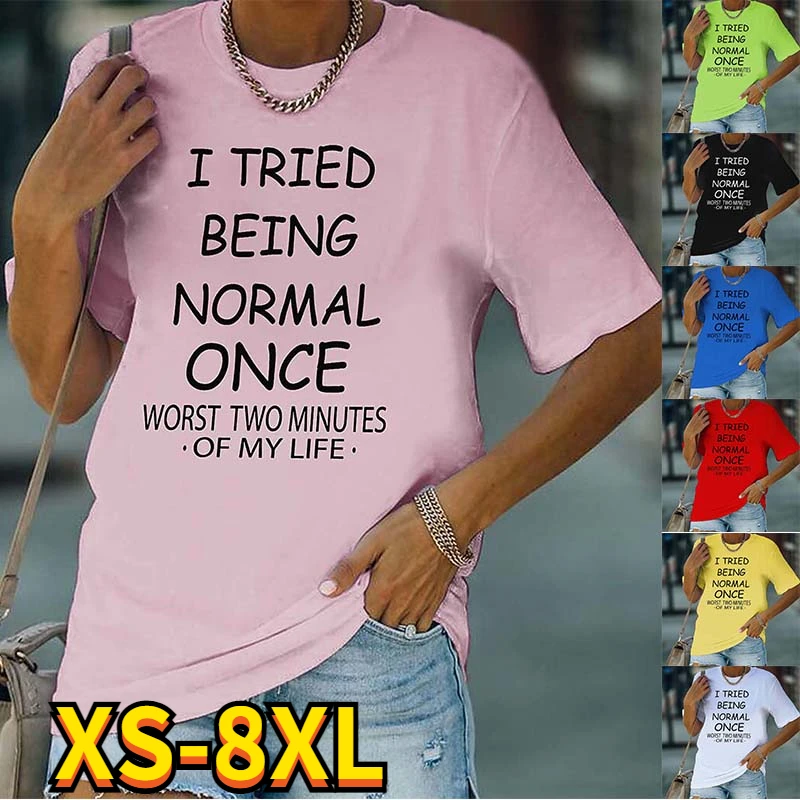 Women's Summer 2022 Letter Print T-Shirt Round Neck Women's Casual Short Sleeve Painting Top
Women's Summer 2022 Letter Print T-Shirt Round Neck Women's Casual Short Sleeve Painting Top