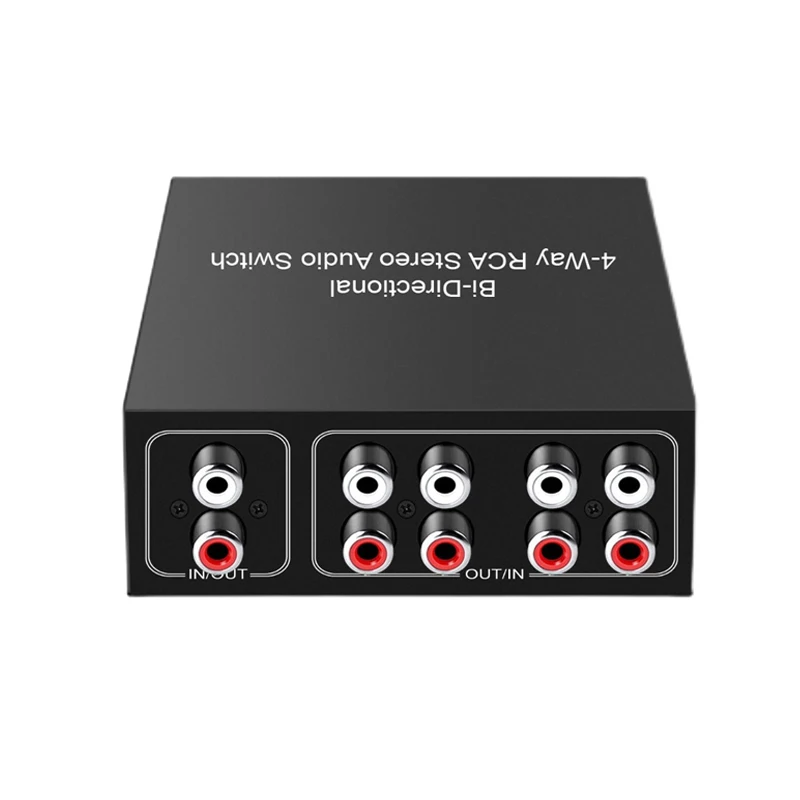 4-сторонний двунаправленный стерео аудиопереключатель RCA R/L, левый и правый аудиопереключатель 4 в 1 выход/1 в 4 выход
4-сторонний двунаправленный стерео аудиопереключатель RCA R/L, левый и правый аудиопереключатель 4 в 1 выход/1 в 4 выход