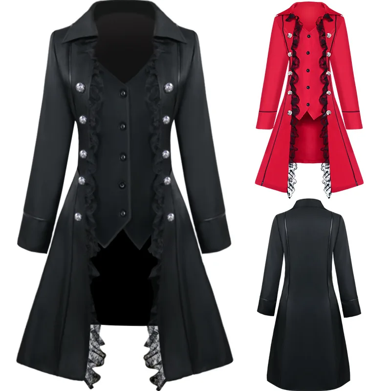 Women Medieval Retro Lace Irregular Jacket Halloween Cosplay Costumes Carnival Party Queen Role Playing Dresses Up Outfit Suit
Women Medieval Retro Lace Irregular Jacket Halloween Cosplay Costumes Carnival Party Queen Role Playing Dresses Up Outfit Suit