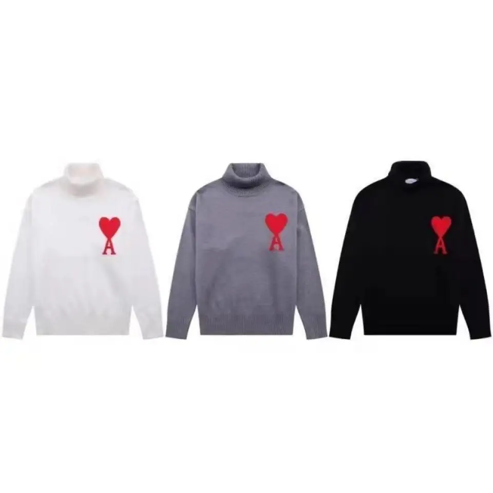 High Quality Turtleneck Sweater Autumn Winter Warm Sweater Love Embroidery Round Neck Men Women Lovers Classic Fashion Sweater
High Quality Turtleneck Sweater Autumn Winter Warm Sweater Love Embroidery Round Neck Men Women Lovers Classic Fashion Sweater