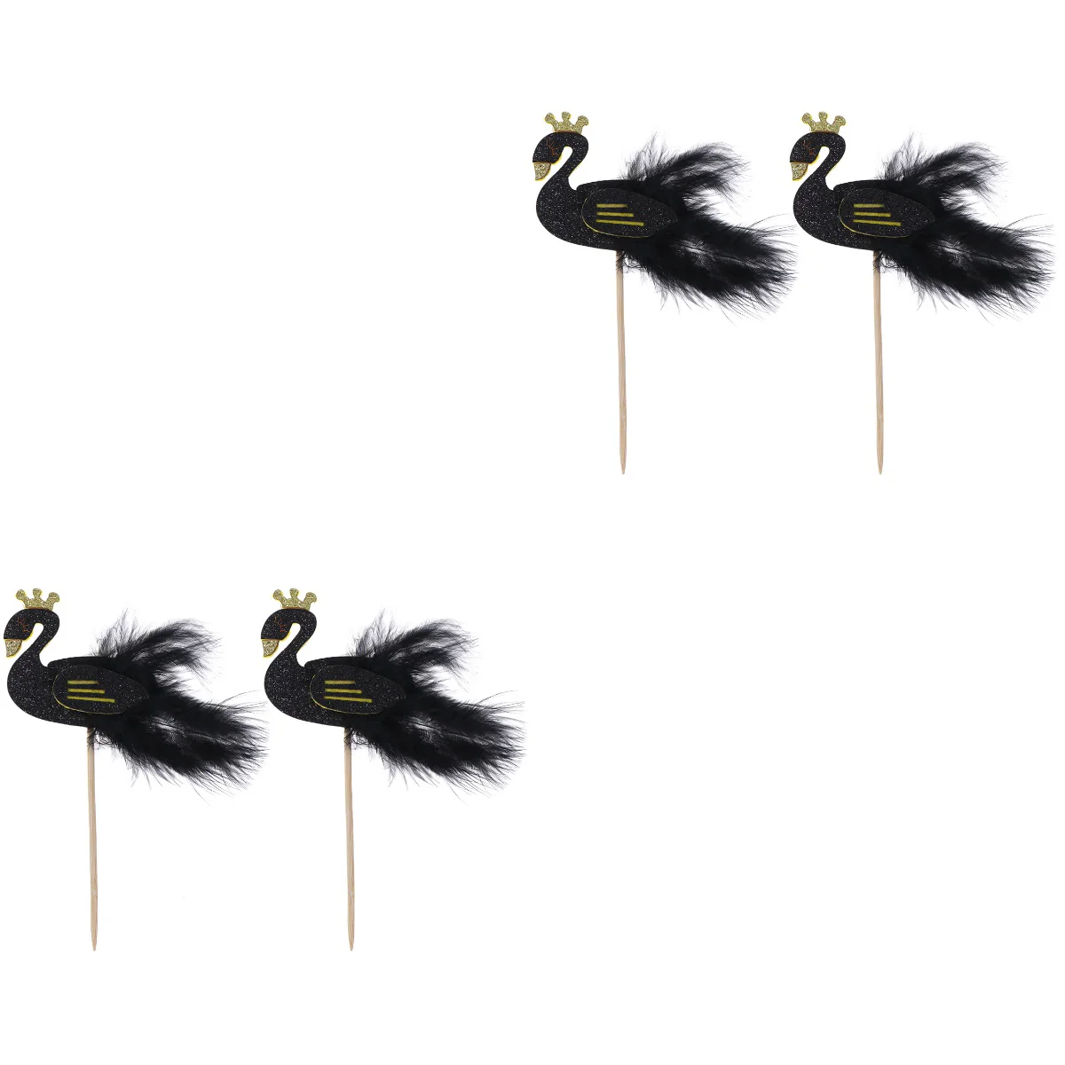 10 PCS Flamingo Swan Cake Topper Decorative Wing Cupcake Picks Dessert Cake Decoration for Wedding Birthday Party (Black)
10 PCS Flamingo Swan Cake Topper Decorative Wing Cupcake Picks Dessert Cake Decoration for Wedding Birthday Party (Black)