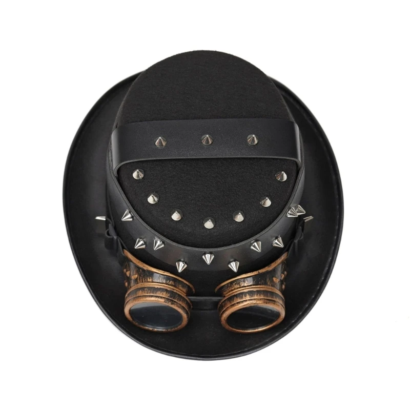 Мужская винтажная шляпа с очками в стиле стимпанк, шляпа для готических игр, карнавала, ночного клуба, Хэллоуина 
Мужская винтажная шляпа с очками в стиле стимпанк, шляпа для готических игр, карнавала, ночного клуба, Хэллоуина