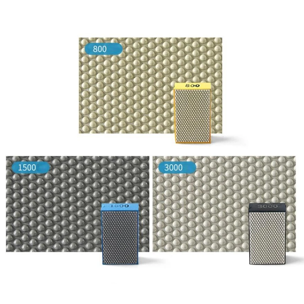 3pcs Diamond Hand Polishing Pads 90*55mm For Granite Marble Glass Concrete Polishing Grinding Tools 800/1500/3000 Grit
3pcs Diamond Hand Polishing Pads 90*55mm For Granite Marble Glass Concrete Polishing Grinding Tools 800/1500/3000 Grit