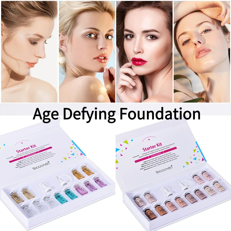 

10Pcs 5ml Semi-permanent Liquid Foundation BB Cream Glow Korean Cosmetics BB Serum Facial Skin Whitening Concealer Essence