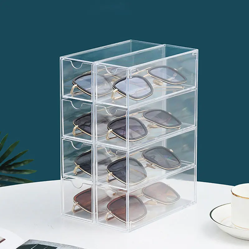 Acrylic Glasses Case Four-Layer Desktop Glasses And Sunglasses Display Box Dustproof Storage Box Bathroom Accessories
Acrylic Glasses Case Four-Layer Desktop Glasses And Sunglasses Display Box Dustproof Storage Box Bathroom Accessories