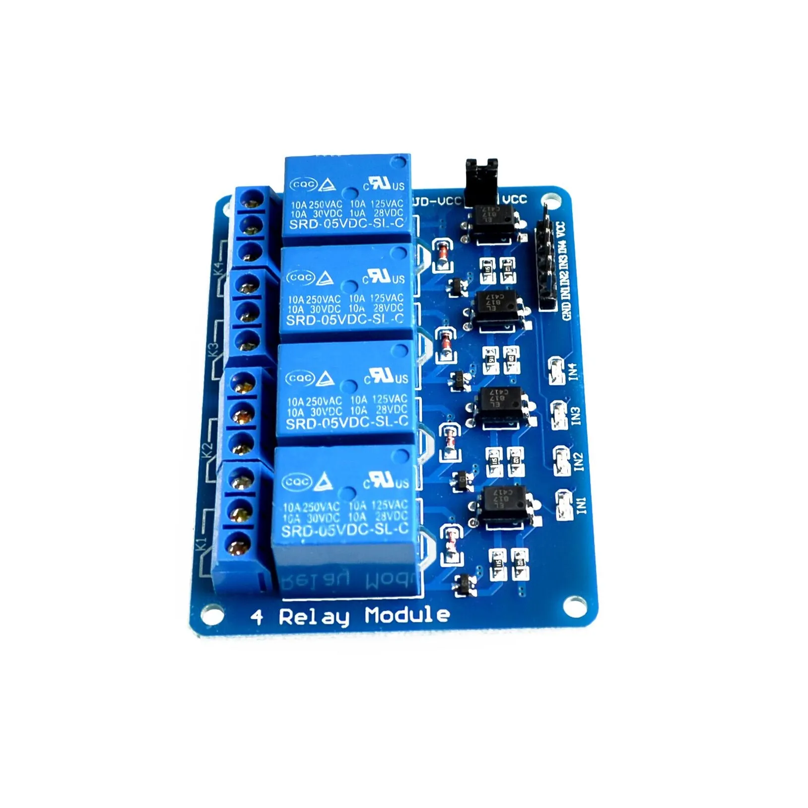 

Brand New 5V 4 Channel Relay Module For Arduino PIC ARM DSP AVR Raspberry Pi