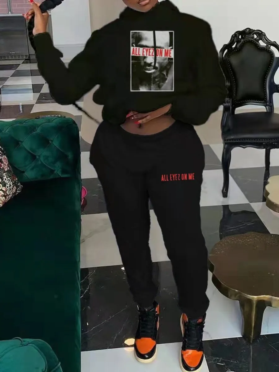 LW Plus Size Autumn Winter Spring Two Pieces Fleece Figure Letter Print Tracksuit Set Hoodie Top&Casual Trousers Pants Sets
LW Plus Size Autumn Winter Spring Two Pieces Fleece Figure Letter Print Tracksuit Set Hoodie Top&Casual Trousers Pants Sets