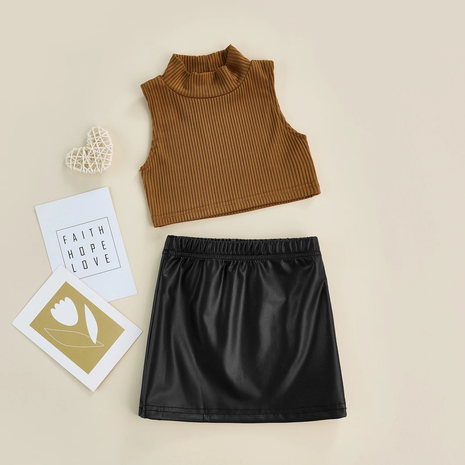 Toddler Infant Kid Girls Clothes Set Knitted Vest Tops Pu Leather Skirts Fashion Girls Outfits Costume D01
Toddler Infant Kid Girls Clothes Set Knitted Vest Tops Pu Leather Skirts Fashion Girls Outfits Costume D01