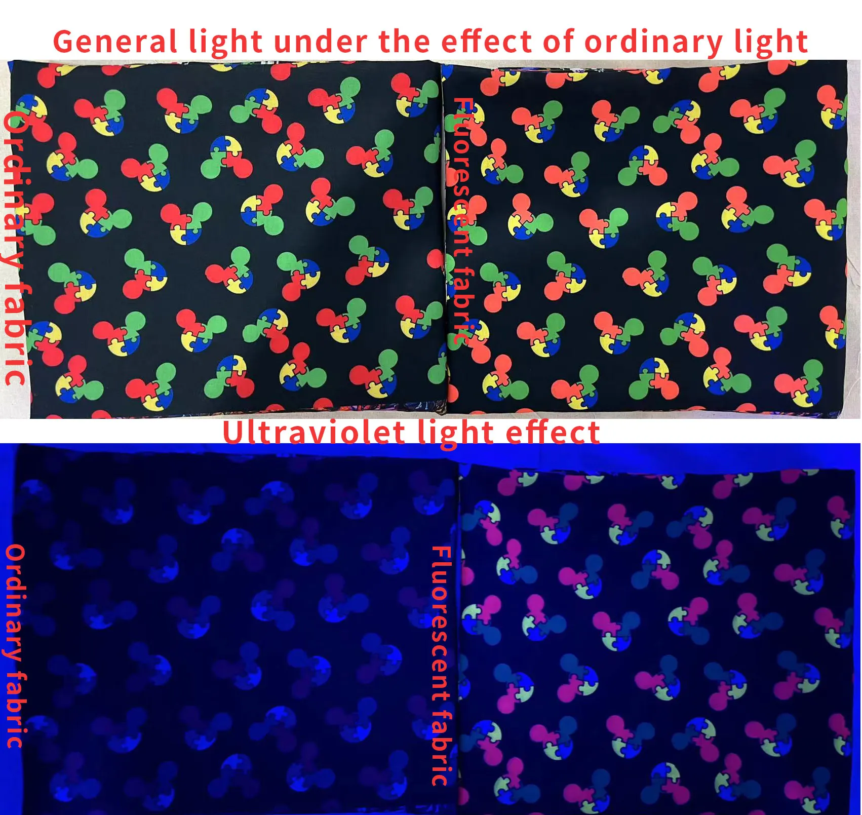 Fluorescent fabric disney fabric 140x50CM Cartoon cotton fabric Patchwork Tissue Kid Home Textile Sewing Doll Dress Curtain
Fluorescent fabric disney fabric 140x50CM Cartoon cotton fabric Patchwork Tissue Kid Home Textile Sewing Doll Dress Curtain