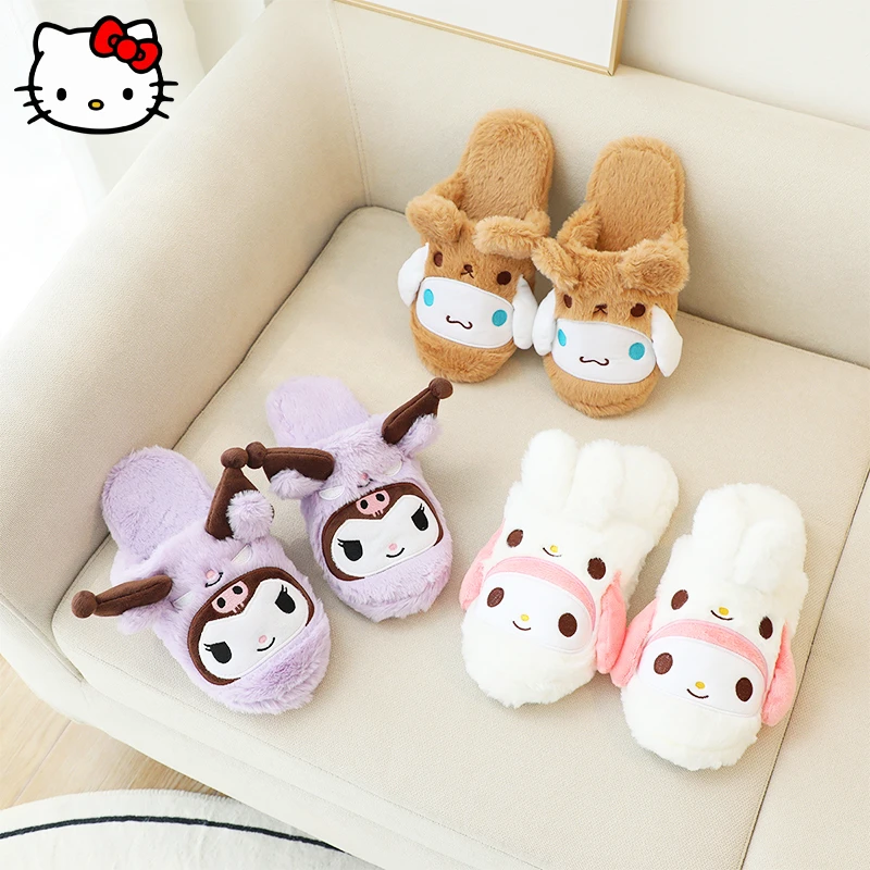 Kawaii Sanrio MyMelody Kuromi Cinnamoroll Slippers Cute Anime Girl Autumn Winter Y2K Home Non Slip Grip Fluffy Plush Shoes Gift
Kawaii Sanrio MyMelody Kuromi Cinnamoroll Slippers Cute Anime Girl Autumn Winter Y2K Home Non Slip Grip Fluffy Plush Shoes Gift