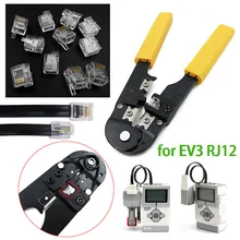 Technical EV3 Pliers RJ12 6P6C Plug Crimping Tool Clear Crystal head Right Buckle Position Data Line Crystal Connector Cable Toy