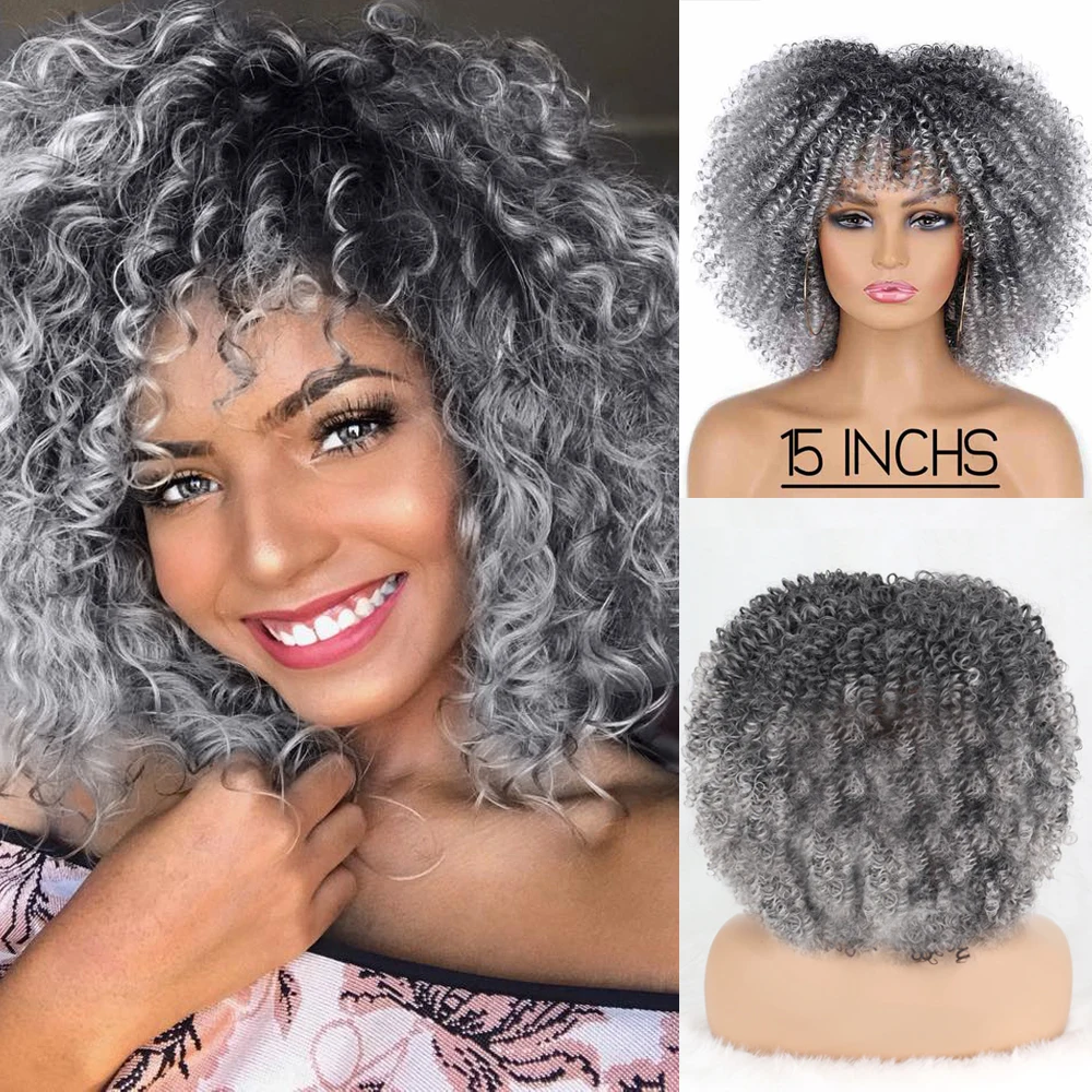 Curly Short Hair African Curly Wig With Fringe Gradient Hair For Black Women African Synthetic Omber Non-glue Cosplay Wigs
Curly Short Hair African Curly Wig With Fringe Gradient Hair For Black Women African Synthetic Omber Non-glue Cosplay Wigs