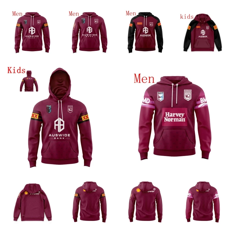 2023 Queensland MAROONS STATE OF ORIGIN Rugby Jersey Hoodies Kids Commemoration Pullovers Hoody
2023 Queensland MAROONS STATE OF ORIGIN Rugby Jersey Hoodies Kids Commemoration Pullovers Hoody
