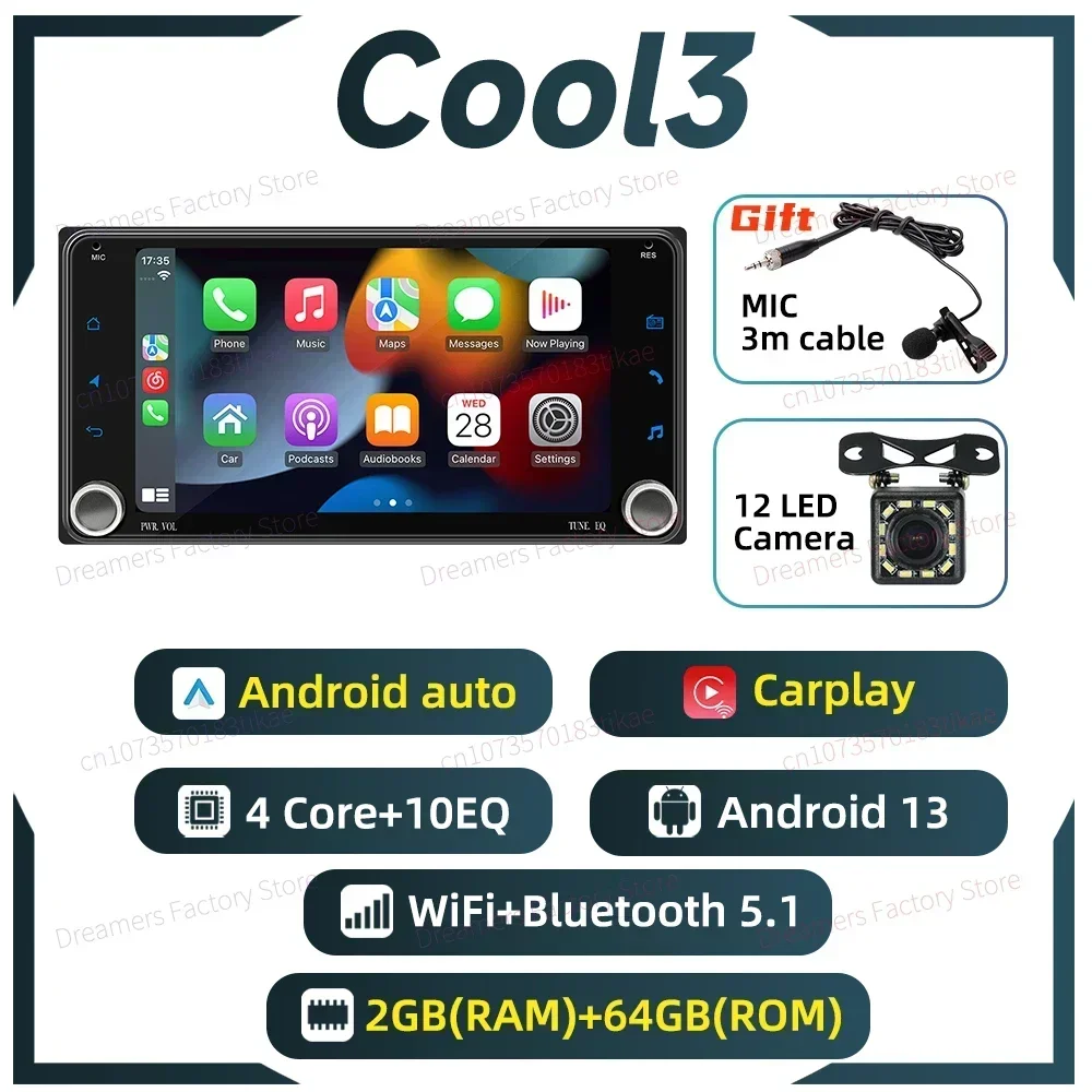 7-дюймовый экран, беспроводной Carplay, 2 Din, Android-радио, автомобильный мультимедиа для Toyota Celica 2000-2005, головное устройство, GPS, стерео, Wi-Fi, навигация
7-дюймовый экран, беспроводной Carplay, 2 Din, Android-радио, автомобильный мультимедиа для Toyota Celica 2000-2005, головное устройство, GPS, стерео, Wi-Fi, навигация