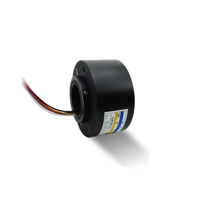 

Through bore Slip Ring,6 Circuits 10A hole size 38mm,rotary joint manufacturer