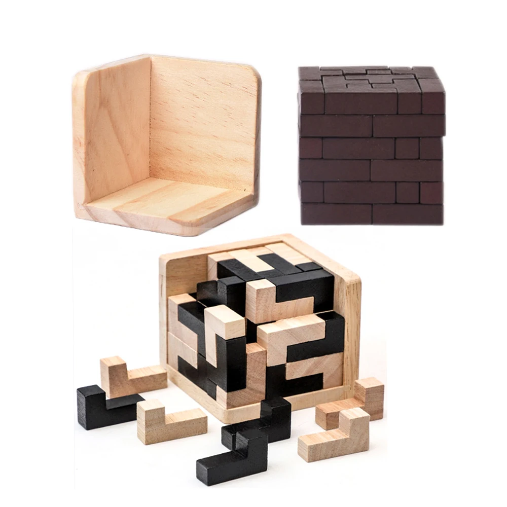 54T Creative 3D Wooden Cube Puzzle Ming Luban Interlocking Educational Toys For Children Kid Brain Teaser Early Learning IQ Gift
54T Creative 3D Wooden Cube Puzzle Ming Luban Interlocking Educational Toys For Children Kid Brain Teaser Early Learning IQ Gift
