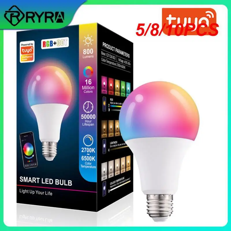 5/8/10PCS Tuya Smart 10w Rgb Light Diy Color Led Bulb Dimmable B22 E27 Lamp Bulb Works With Gateway
5/8/10PCS Tuya Smart 10w Rgb Light Diy Color Led Bulb Dimmable B22 E27 Lamp Bulb Works With Gateway