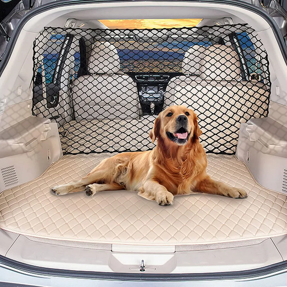 

Practical Pet Dog Rear Seat Car Protection Net Pet Separation Net Fence Safety Barrier Pet Mesh Travel Isolation Fit Any Vehicle