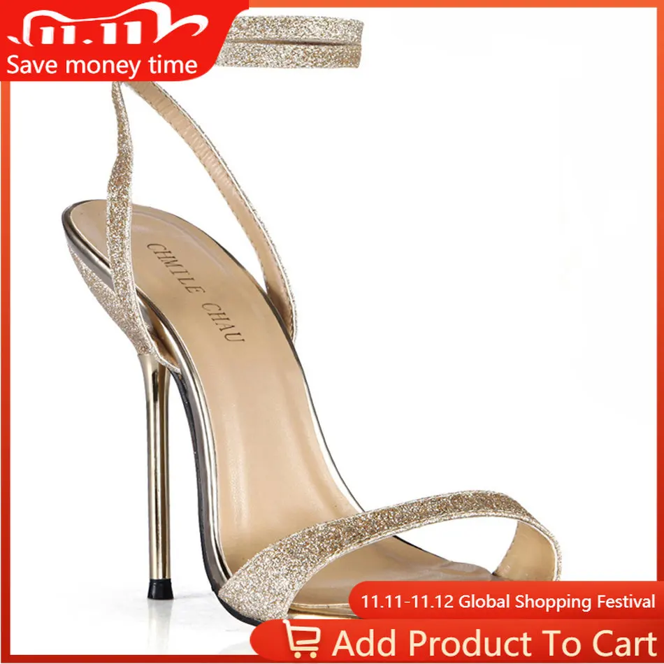 CHMILE CHAU Glitter Women Heeled Sandals Sexy Bridal Party Stiletto Iron High Heel Ankle Strap Buckle Ladies Shoes 3845-i4
CHMILE CHAU Glitter Women Heeled Sandals Sexy Bridal Party Stiletto Iron High Heel Ankle Strap Buckle Ladies Shoes 3845-i4