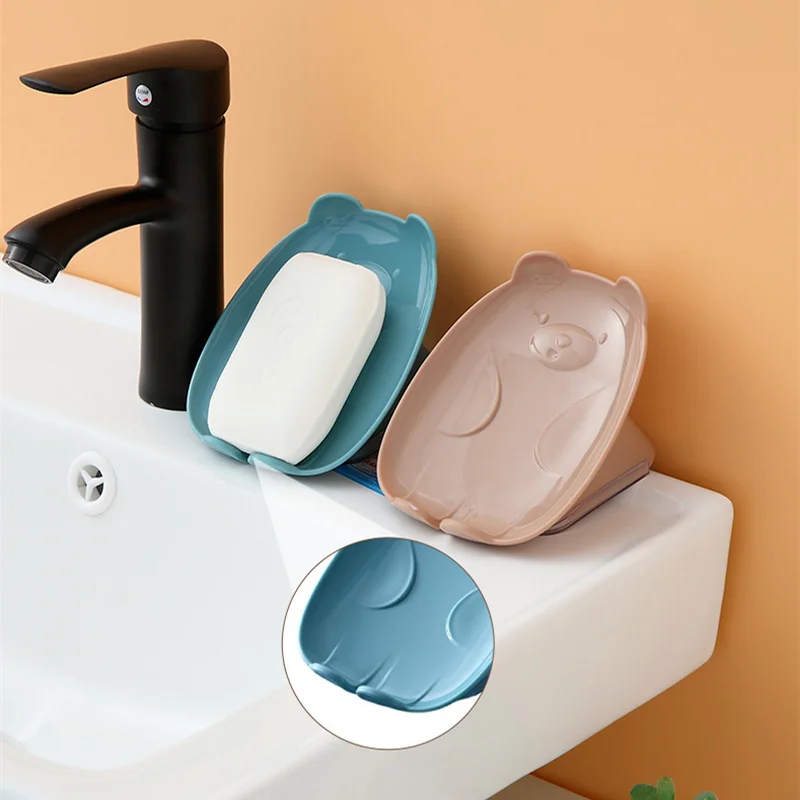 Bear Soap Box Drain Soap Holder Box Bathroom Shower Soap Rack Container Sponge Storage Plate Tray Bathroom Supplies Accessories
Bear Soap Box Drain Soap Holder Box Bathroom Shower Soap Rack Container Sponge Storage Plate Tray Bathroom Supplies Accessories
