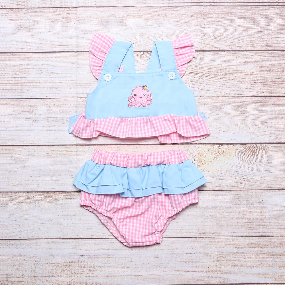 Swimsuit Babi Girl Clothes Set For Summer Pretty Octopus Embroidery Sleeveless T-Shirt Spot Lace Leisure Shorts Suit For Girls
Swimsuit Babi Girl Clothes Set For Summer Pretty Octopus Embroidery Sleeveless T-Shirt Spot Lace Leisure Shorts Suit For Girls