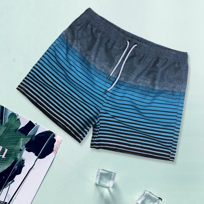 Men's Inner Mesh Stripe Printed 4 Points Loose Casual Brushed Polyester Men's Shorts Blue
Men's Inner Mesh Stripe Printed 4 Points Loose Casual Brushed Polyester Men's Shorts Blue
