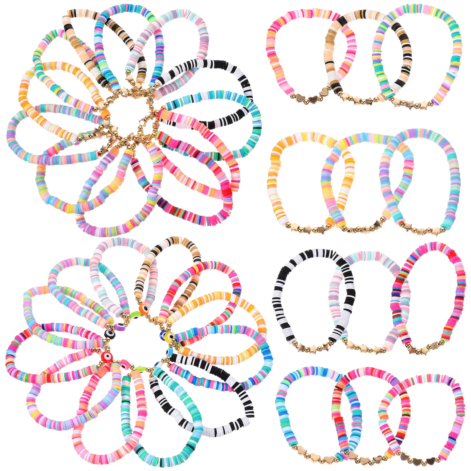 36pcs Bohemian Bracelets Polymer Clay Bracelets Women Wrist Bracelets Girls Wrist Jewelries
36pcs Bohemian Bracelets Polymer Clay Bracelets Women Wrist Bracelets Girls Wrist Jewelries