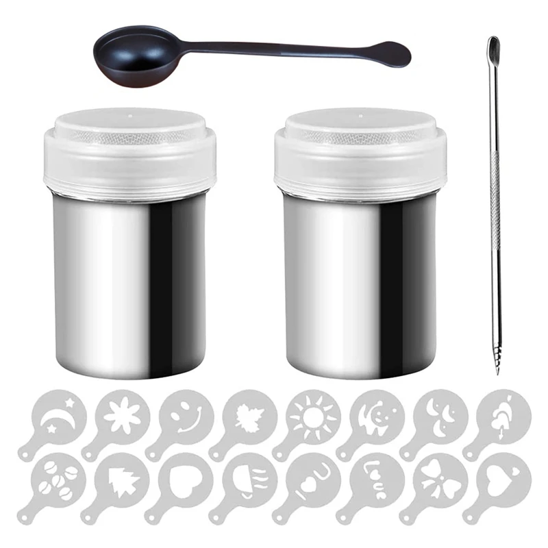 Flour Sugar Shakers,Powder Shaker,Coffee Cappuccino Stencils,Garland Needle,Coffee Spoon,for Make Coffee Cappuccino Cake
Flour Sugar Shakers,Powder Shaker,Coffee Cappuccino Stencils,Garland Needle,Coffee Spoon,for Make Coffee Cappuccino Cake