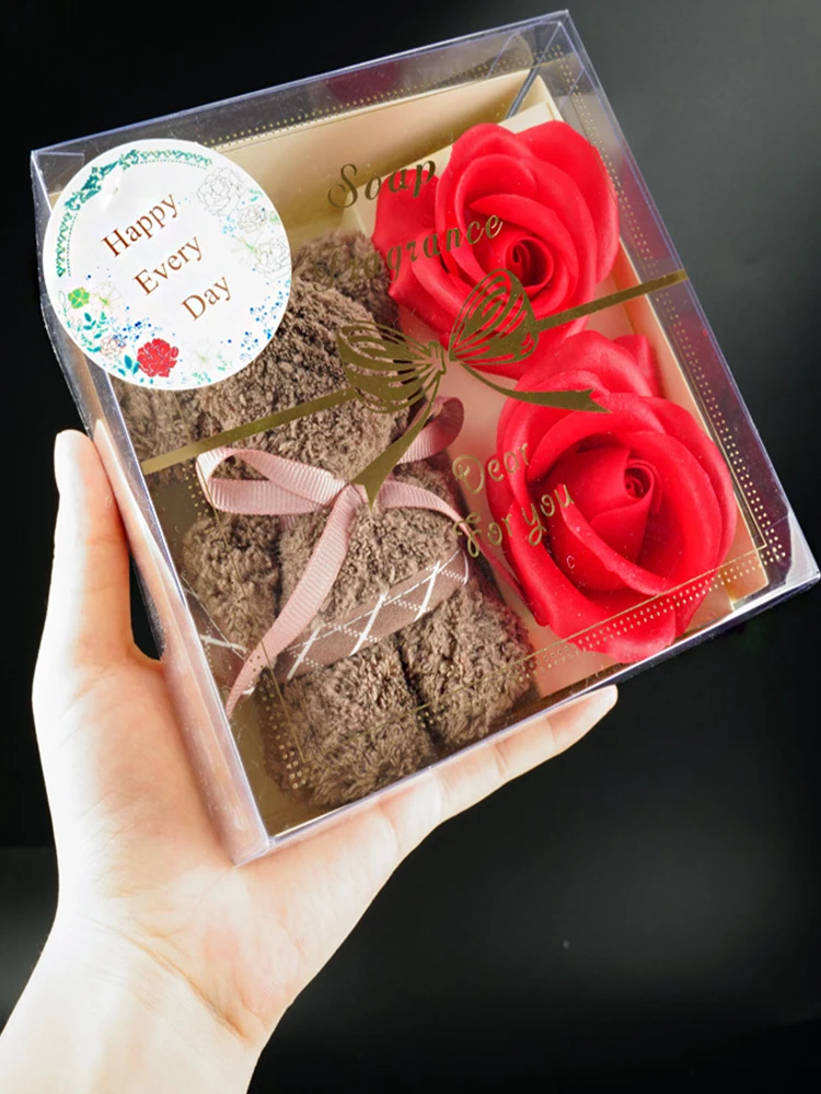 Bridesmaid Gift Towel Bear Soap Flower with Transparent Box Anniversary Business Holiday Christmas Wedding Towel Bear Gifts
Bridesmaid Gift Towel Bear Soap Flower with Transparent Box Anniversary Business Holiday Christmas Wedding Towel Bear Gifts