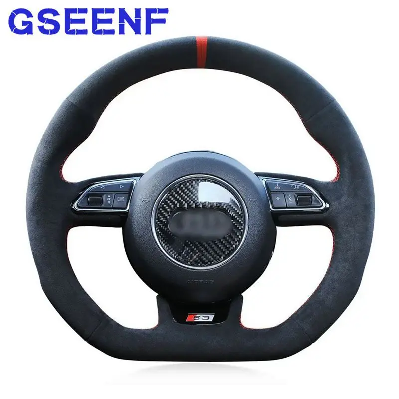 For Audi S3 A5 A7 RS 5 RS 7 S4 S5 S6 2013 S7 SQ5 2013 2014 2015 2016-2017 Dark Gray Alcantara Black Steering Wheel Cover
For Audi S3 A5 A7 RS 5 RS 7 S4 S5 S6 2013 S7 SQ5 2013 2014 2015 2016-2017 Dark Gray Alcantara Black Steering Wheel Cover