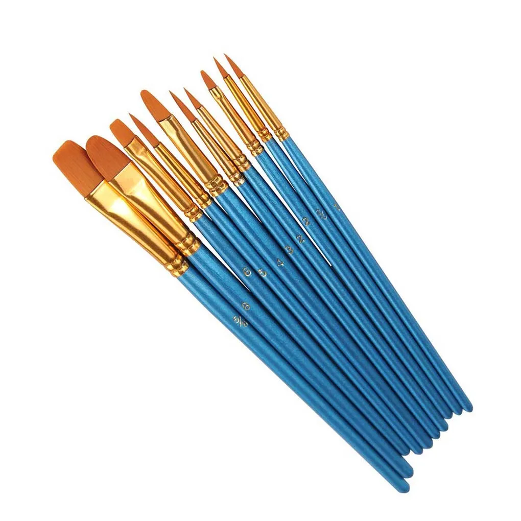 10pcs Watercolor Painting Brushes Set Acrylic Painting Nylon Hair Art Paint Drawing Brushes Kit
10pcs Watercolor Painting Brushes Set Acrylic Painting Nylon Hair Art Paint Drawing Brushes Kit