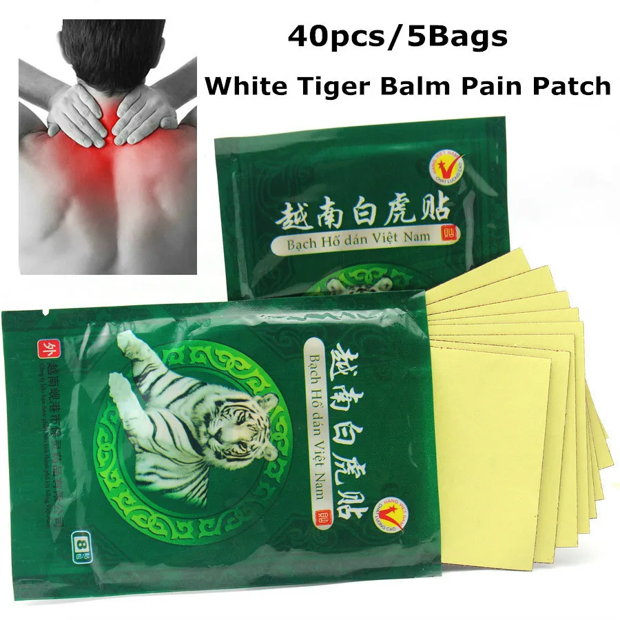 40Pcs White Tiger Balm Plaster Pain Relief Patch Back Muscle Arthritis Joint Knee Arthritis Body Herbal Patch Pain Relieve
40Pcs White Tiger Balm Plaster Pain Relief Patch Back Muscle Arthritis Joint Knee Arthritis Body Herbal Patch Pain Relieve