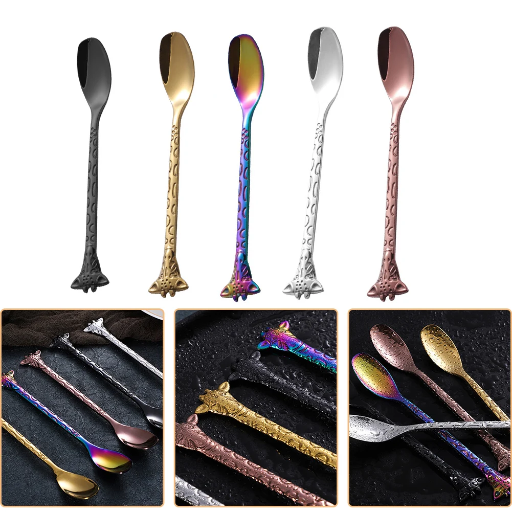 1Pc Cartoon Giraffe Spoon Coffee Spoon Cute Ice Cream Dessert Spoon Stainless Steel Sugar Spoon Kitchen Tableware
1Pc Cartoon Giraffe Spoon Coffee Spoon Cute Ice Cream Dessert Spoon Stainless Steel Sugar Spoon Kitchen Tableware