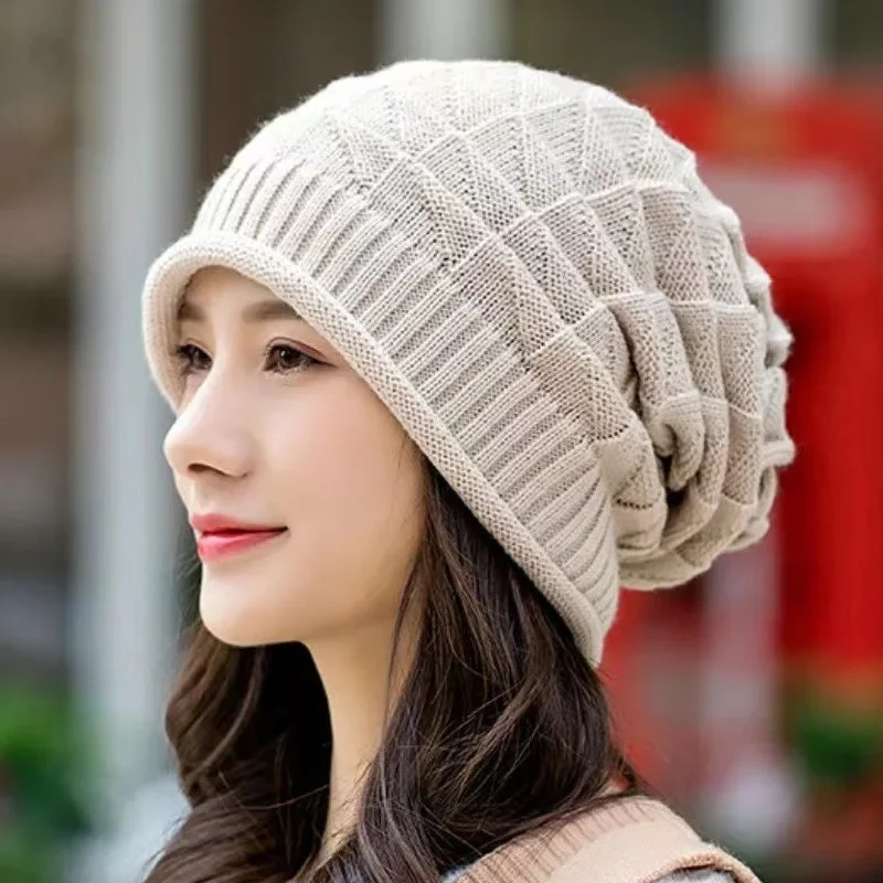 Winter Knitted Hat for Women Baggy Slouchy Beanie Hats Outdoor Cycling Running Warm Cap Bonnet Female Snow Skiing Warm Woolen
Winter Knitted Hat for Women Baggy Slouchy Beanie Hats Outdoor Cycling Running Warm Cap Bonnet Female Snow Skiing Warm Woolen