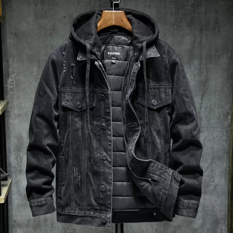 Thicker Winter Black Hooded Denim Jacket Outerwear Warm Men Lining Plus Cotton Thick Cowboy Jacket Coat Large Size 5XL
Thicker Winter Black Hooded Denim Jacket Outerwear Warm Men Lining Plus Cotton Thick Cowboy Jacket Coat Large Size 5XL