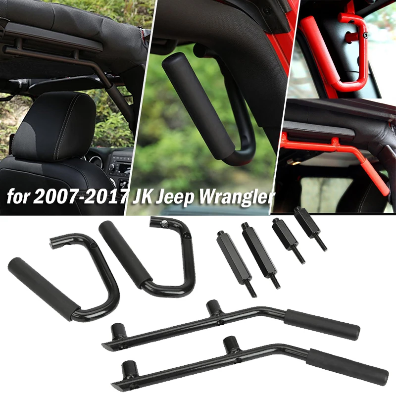 

Car Interior Front Rear Roof Armrest Seat Top Safety Handle Grip Bar for Jeep Wrangler JK 2Door 4Door 2007-2017