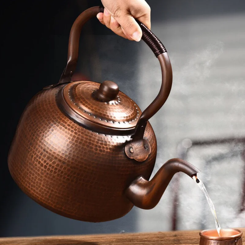 3L Pure Red Copper Boiling Kettle Handmade Vintage Copper Pot Home Teapot For Gas/Induction Cooker Tea Infuser Health Tea Kettle
3L Pure Red Copper Boiling Kettle Handmade Vintage Copper Pot Home Teapot For Gas/Induction Cooker Tea Infuser Health Tea Kettle