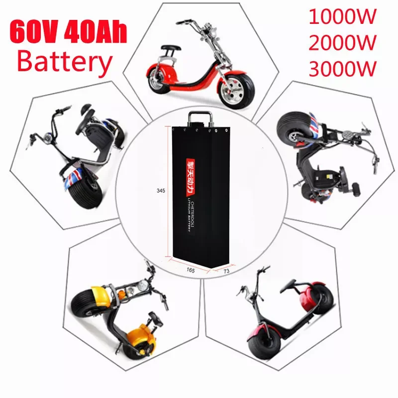 60V Waterproof Lithium Battery 18650 Battery 60V 20ah for Two Wheel Foldable Citycoco Electric Scooter Bicycle + 3A Charger
60V Waterproof Lithium Battery 18650 Battery 60V 20ah for Two Wheel Foldable Citycoco Electric Scooter Bicycle + 3A Charger
